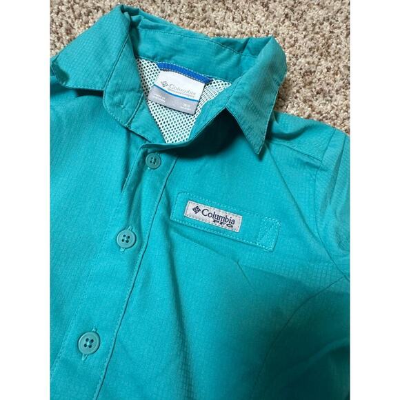 COLUMBIA SPORTSWEAR Kids/Girls PFG long sleeve shirt; Green/Teal, size XS(6- 6X) - Picture 13 of 14